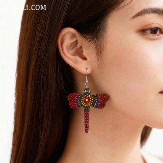 Handcrafted Painting Wood Earrings Artisans Design
